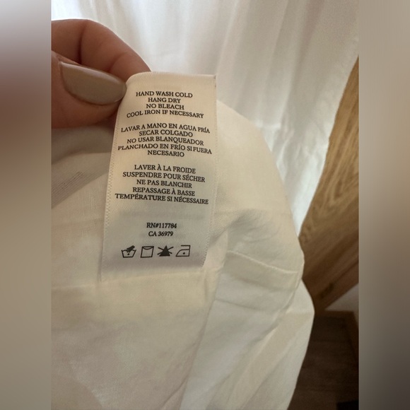 New Rails Violet White Cotton Shell Button Shoulder Strap Dress Women’s M - Picture 11 of 15